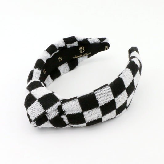 The Classic Checkered Terry Cloth Headband