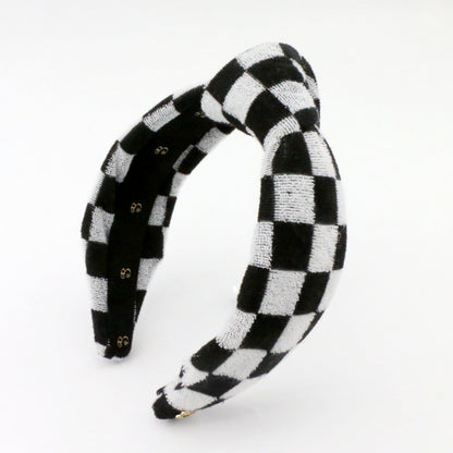 The Classic Checkered Terry Headband
