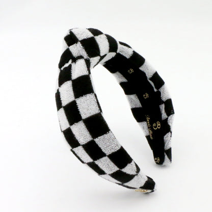 The Classic Checkered Terry Headband