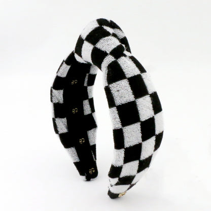 The Classic Checkered Terry Headband
