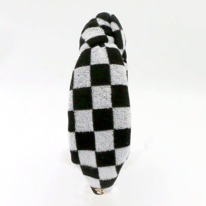The Classic Checkered Terry Headband