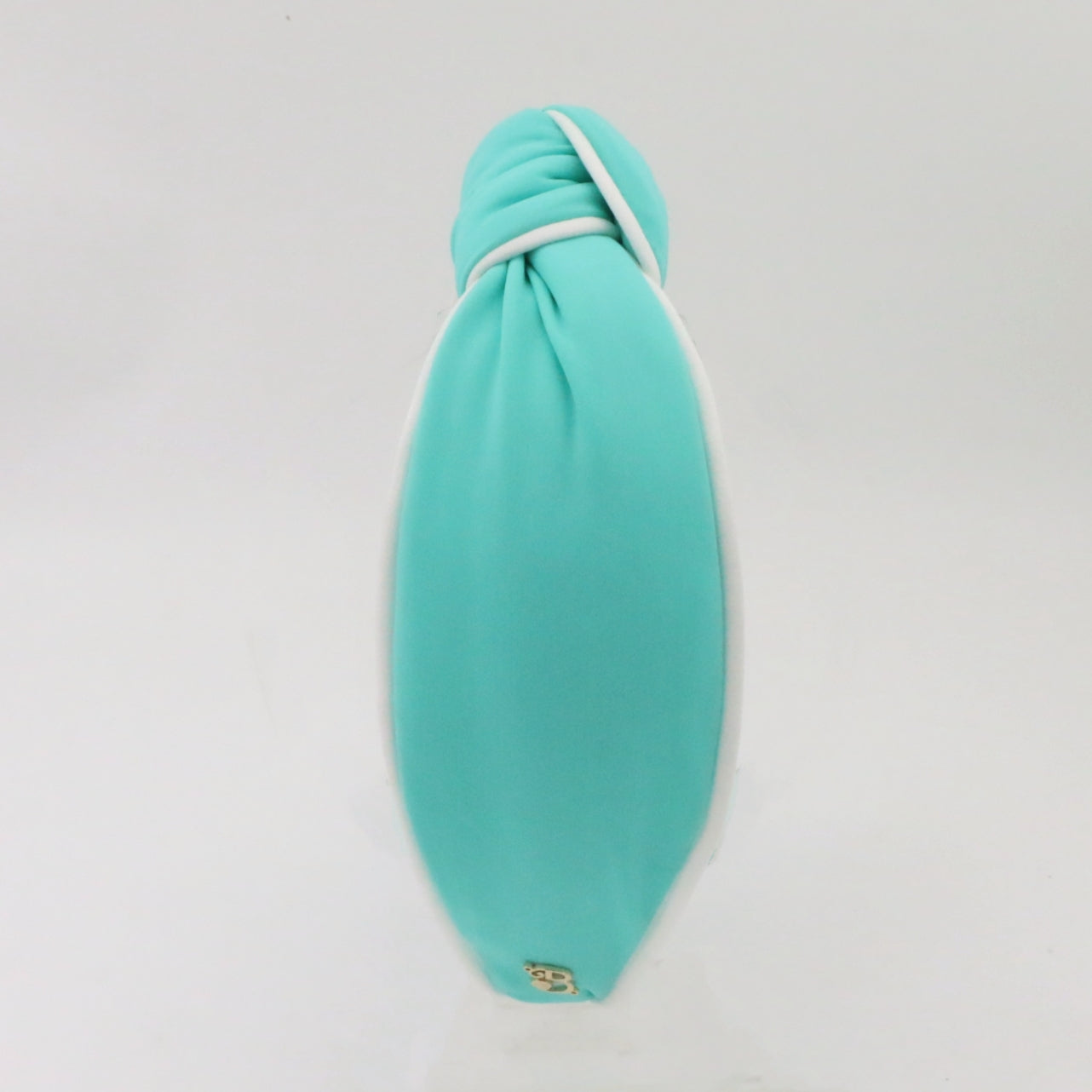 "The Wave" Blue & White Piping Topknot Headband