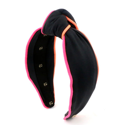 80s Miami Neon "Sunburst" Neoprene Topknot Headband