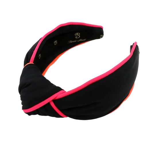80s Miami Neon "Sunburst" Neoprene Topknot Headband
