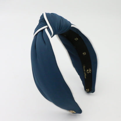 The Nautical Navy- Two Tone Topknot Headband