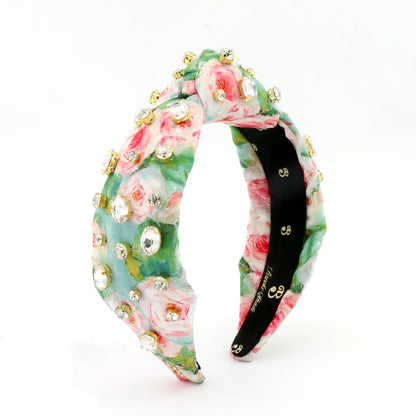 The Monet Inspired Roses Rhinestone Topknot