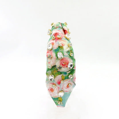 The Monet Inspired Roses Rhinestone Topknot