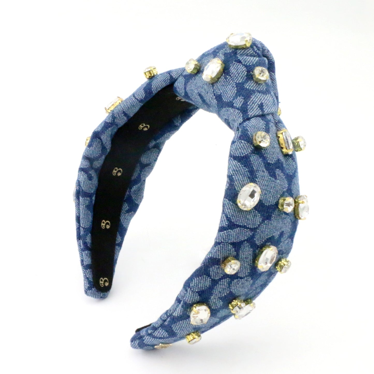 The Denim Blue Leopard Glam Topknot