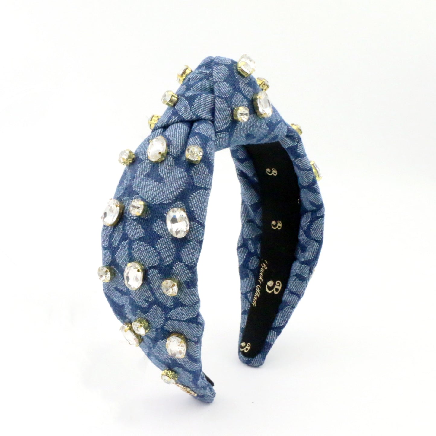 The Denim Blue Leopard Glam Topknot