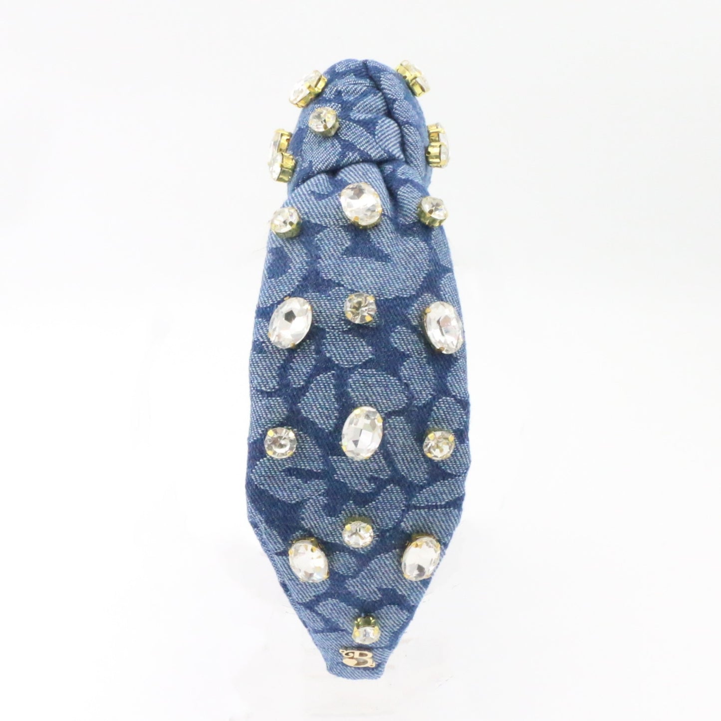 The Denim Blue Leopard Glam Topknot