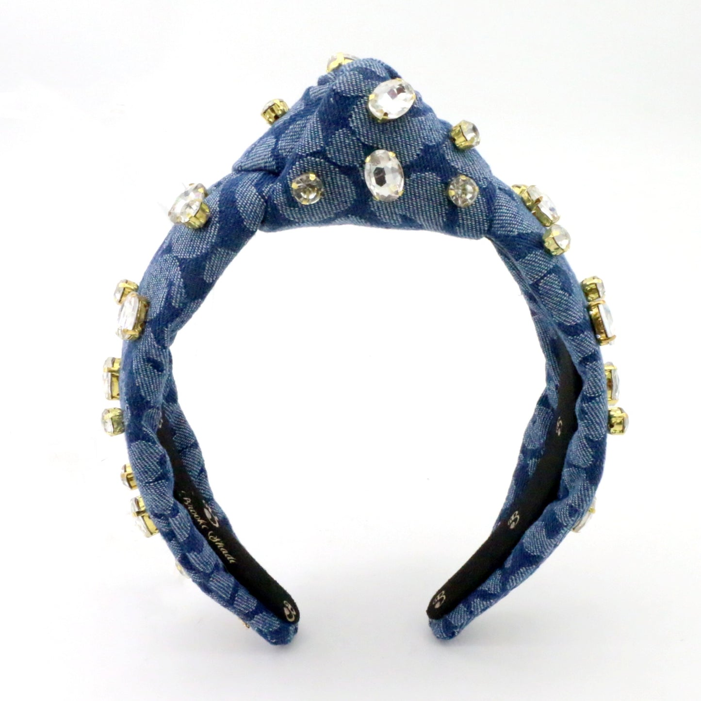 The Denim Blue Leopard Glam Topknot