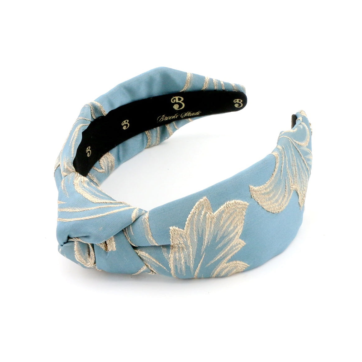 The Art Deco Blue & Gold Topknot