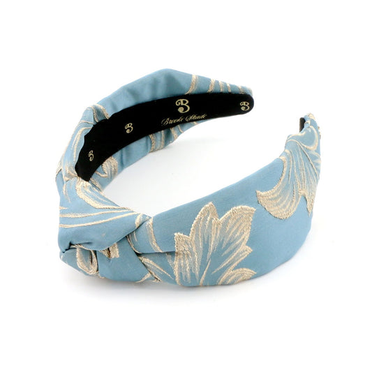 The Art Deco Blue & Gold Topknot