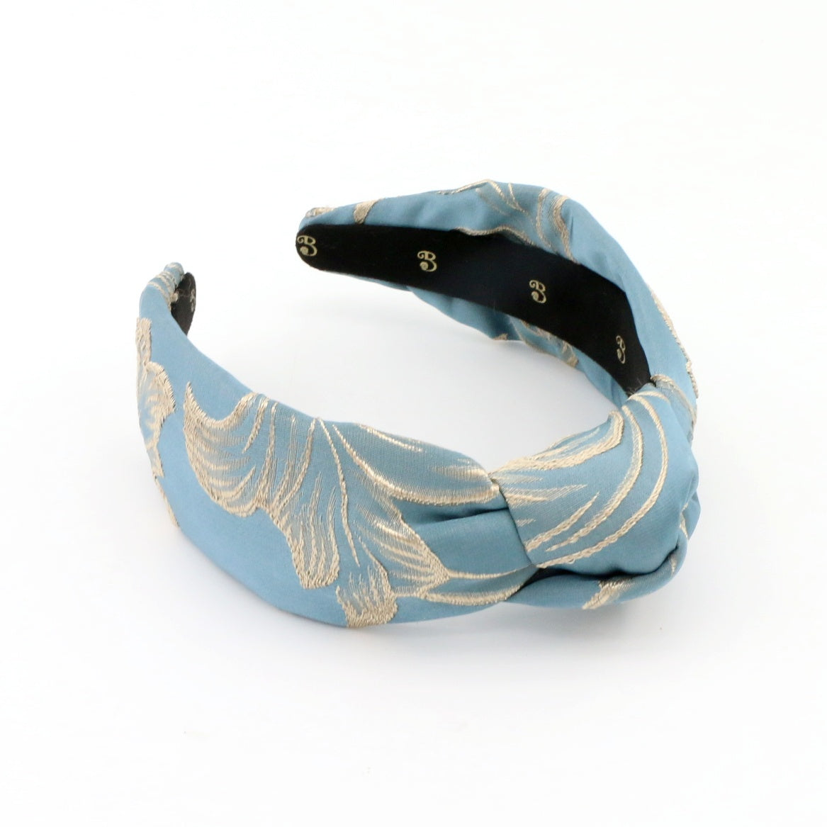 The Art Deco Blue & Gold Topknot