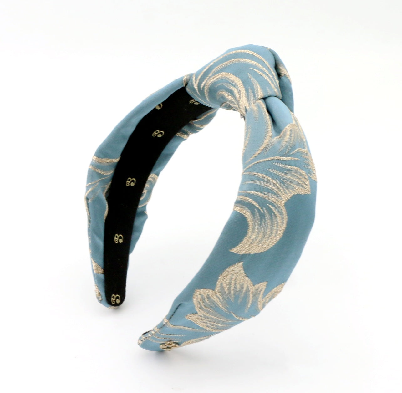 The Art Deco Blue & Gold Topknot