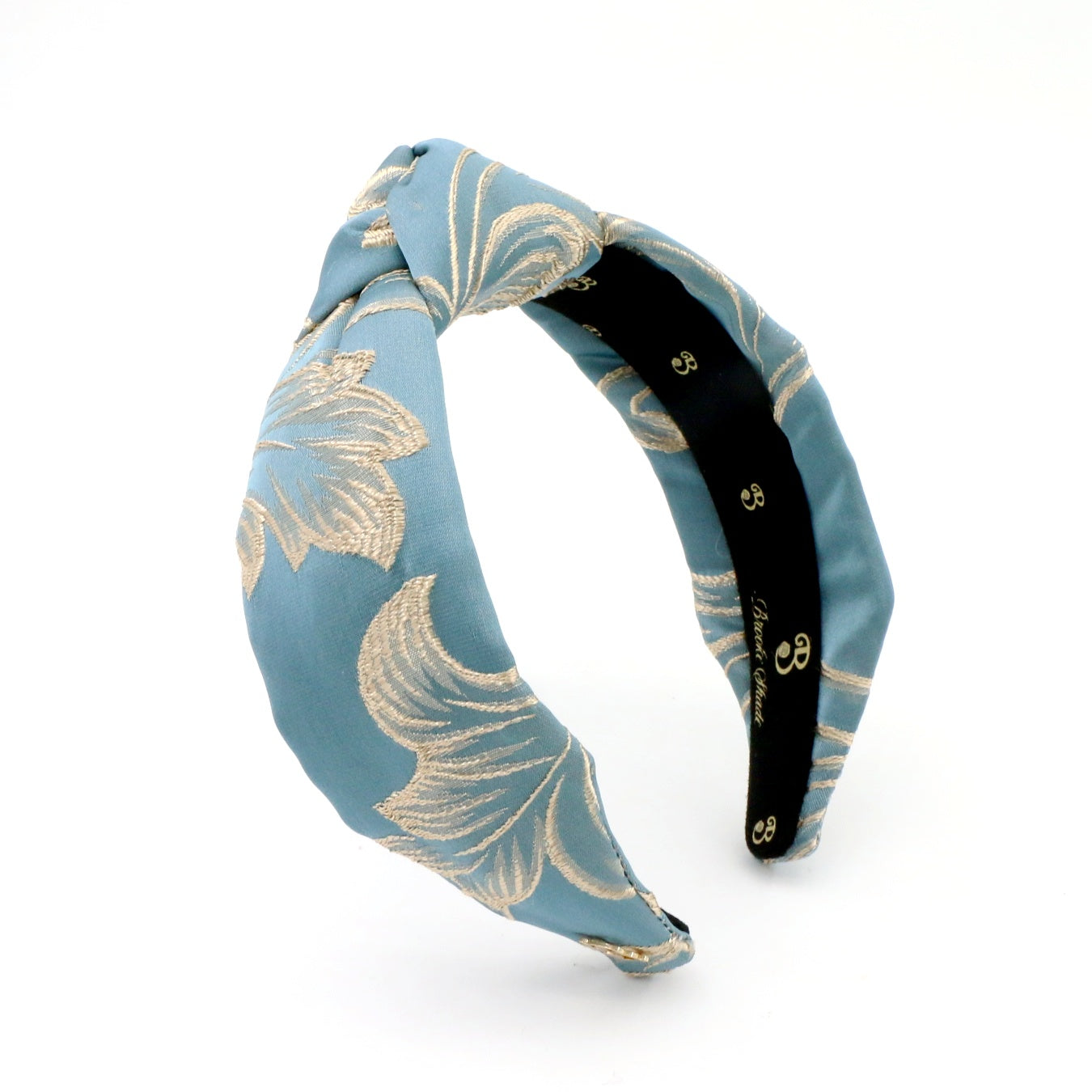 The Art Deco Blue & Gold Topknot