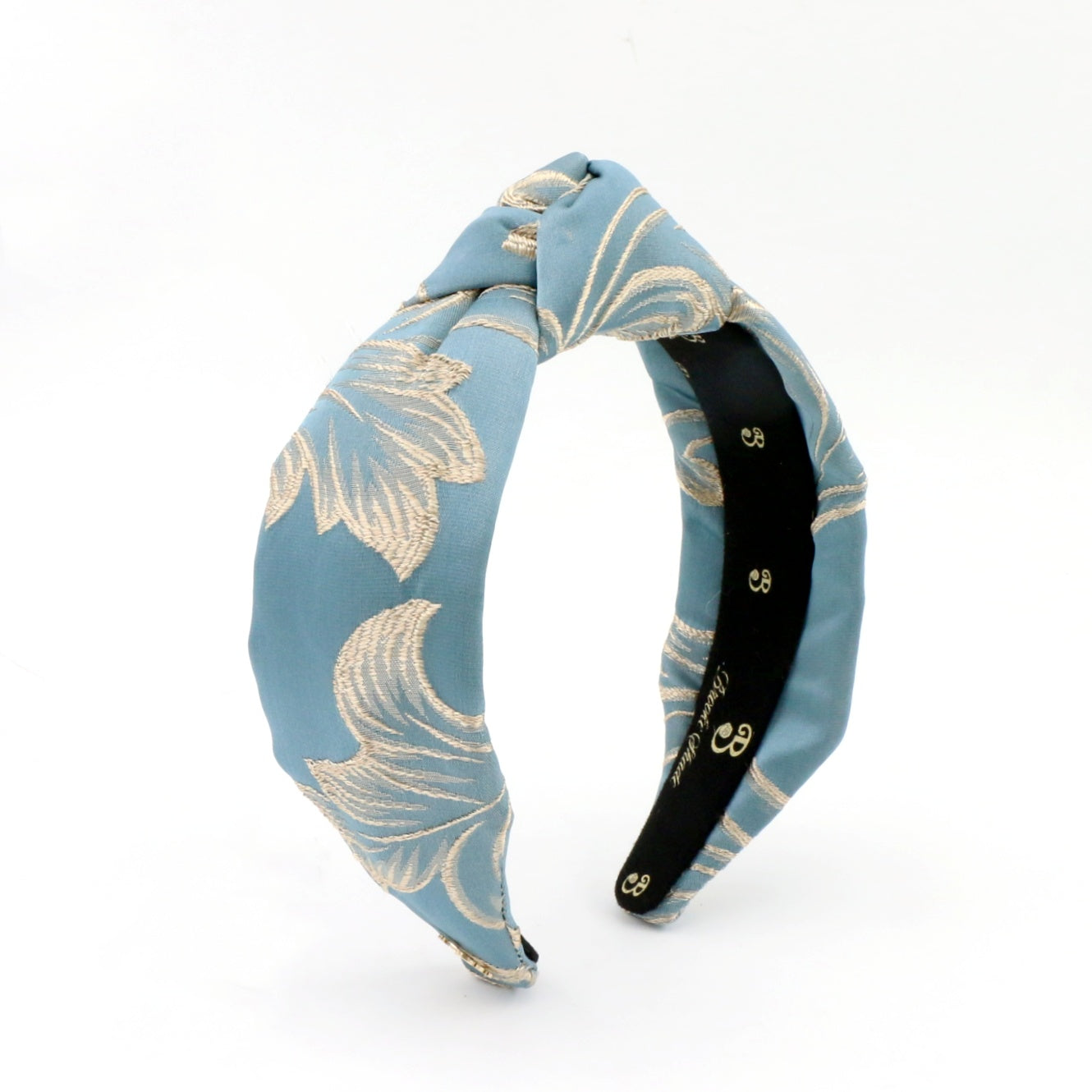 The Art Deco Blue & Gold Topknot