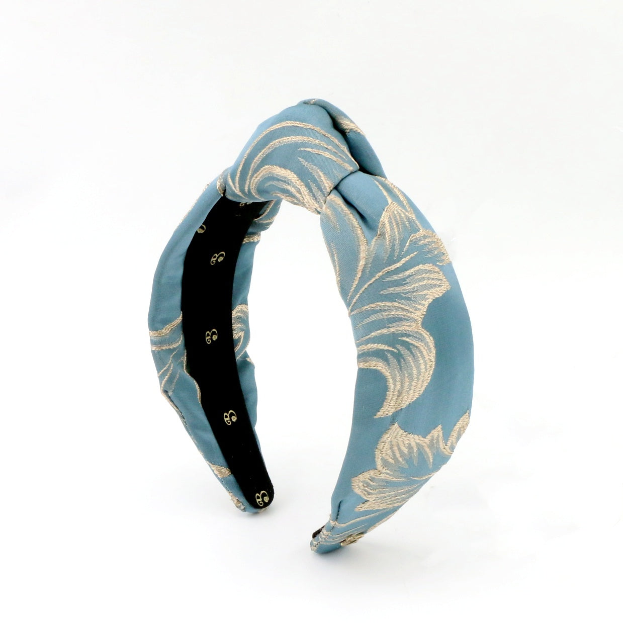 The Art Deco Blue & Gold Topknot