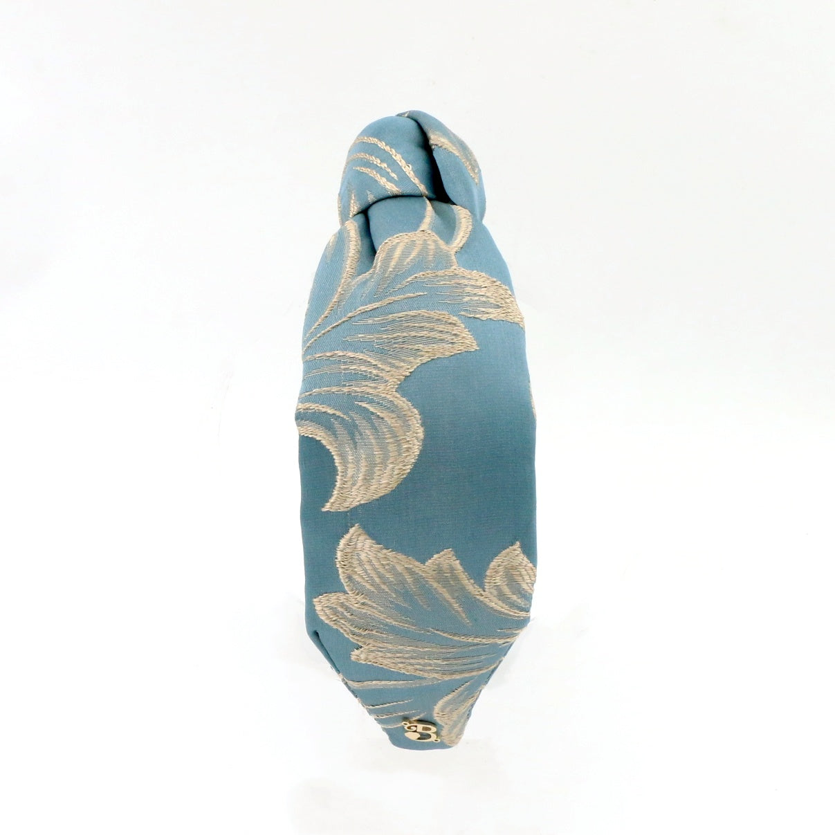The Art Deco Blue & Gold Topknot