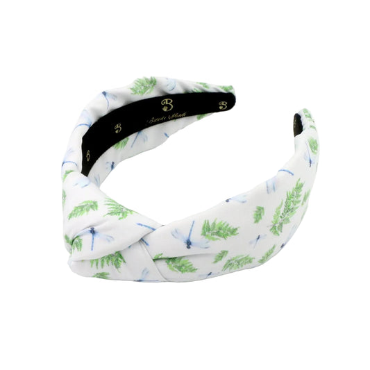 The Dragonfly & Fern Topknot Headband