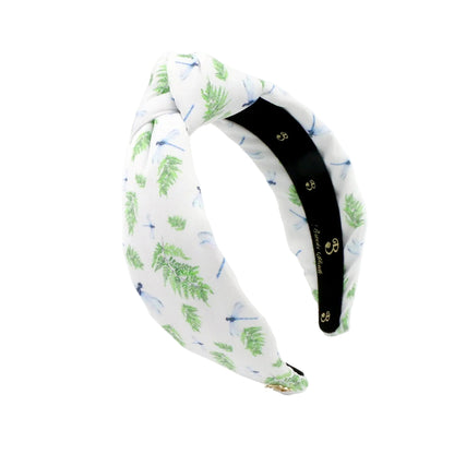 The Dragonfly & Fern Topknot Headband