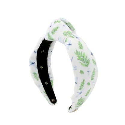 The Dragonfly & Fern Topknot Headband