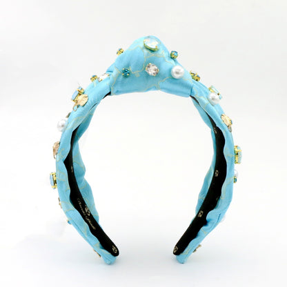 The Ginkgo Leaf Pearls & Rhinestones Topknot Headband