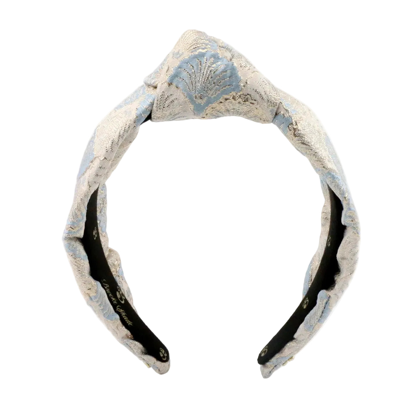 The Royal Baby Blue Shell Brocade Topknot