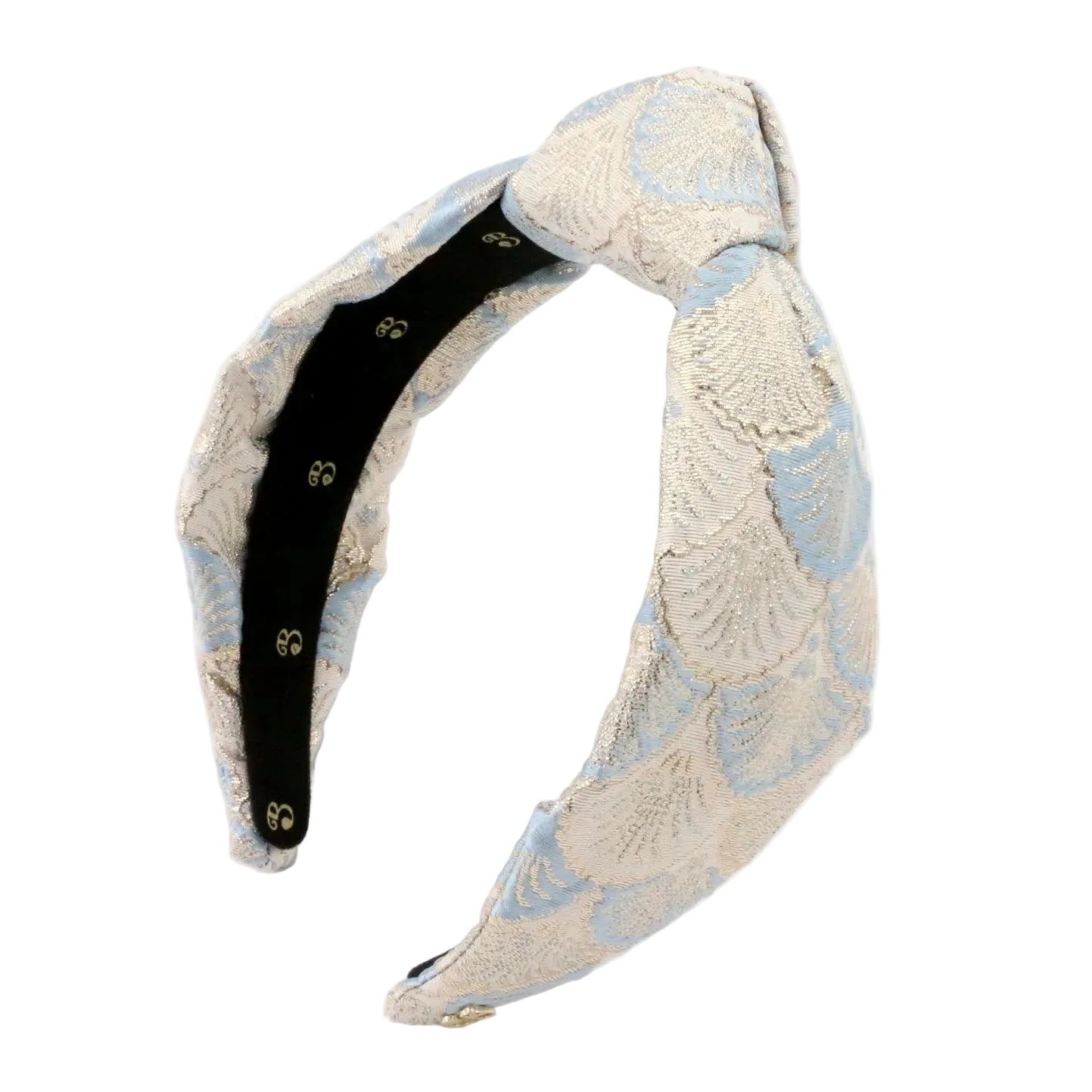The Royal Baby Blue Shell Brocade Topknot