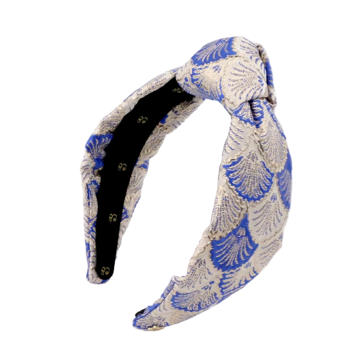 The Royal Blue Shell Brocade Topknot