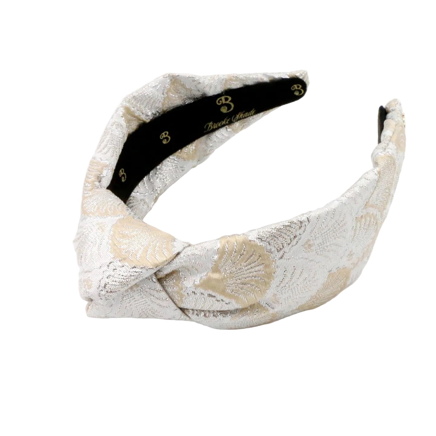 The Royal Lustrous Metallic Shell Brocade Topknot