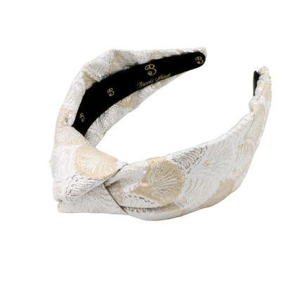 The Royal Lustrous Metallic Shell Brocade Topknot