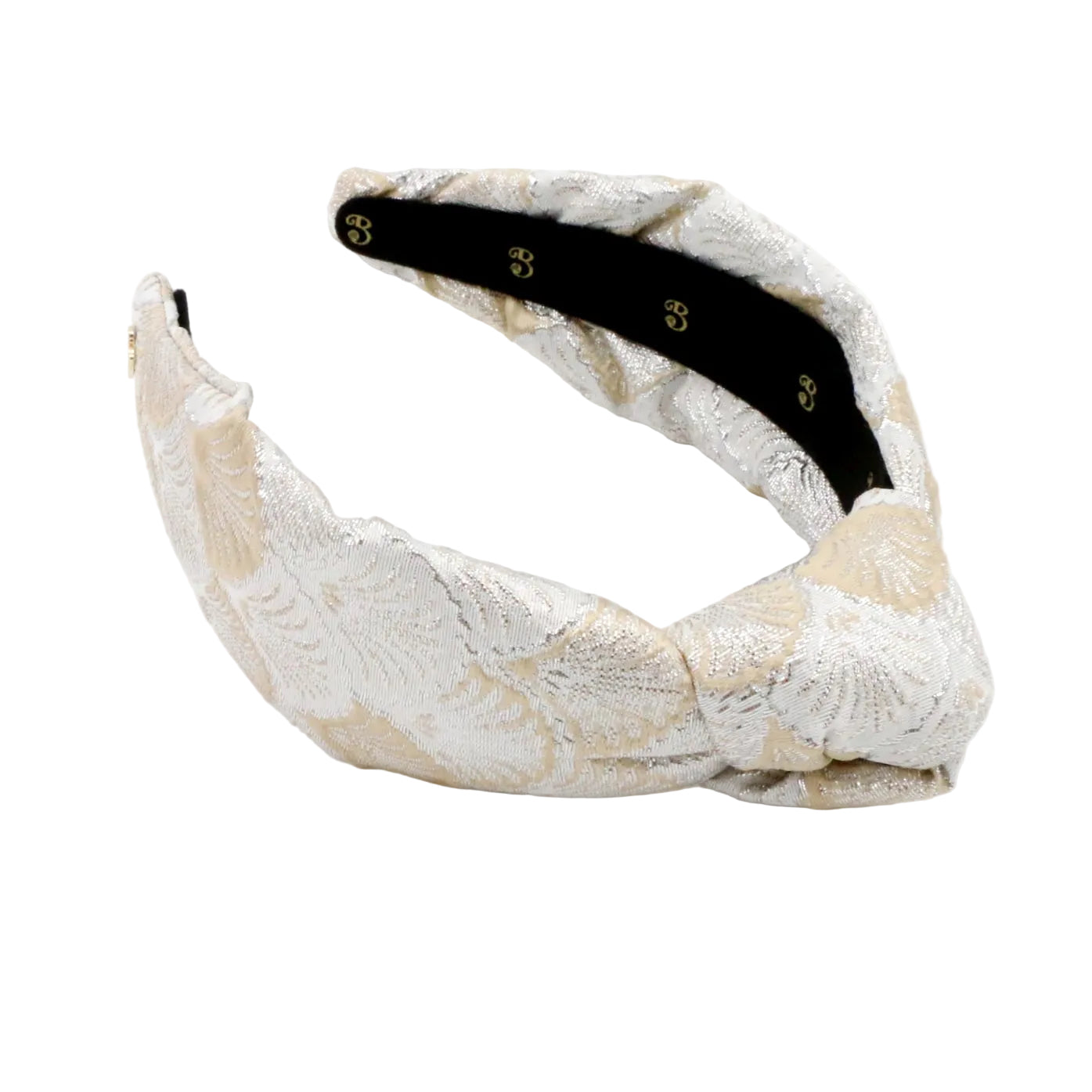 The Royal Lustrous Metallic Shell Brocade Topknot