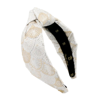 The Royal Lustrous Metallic Shell Brocade Topknot