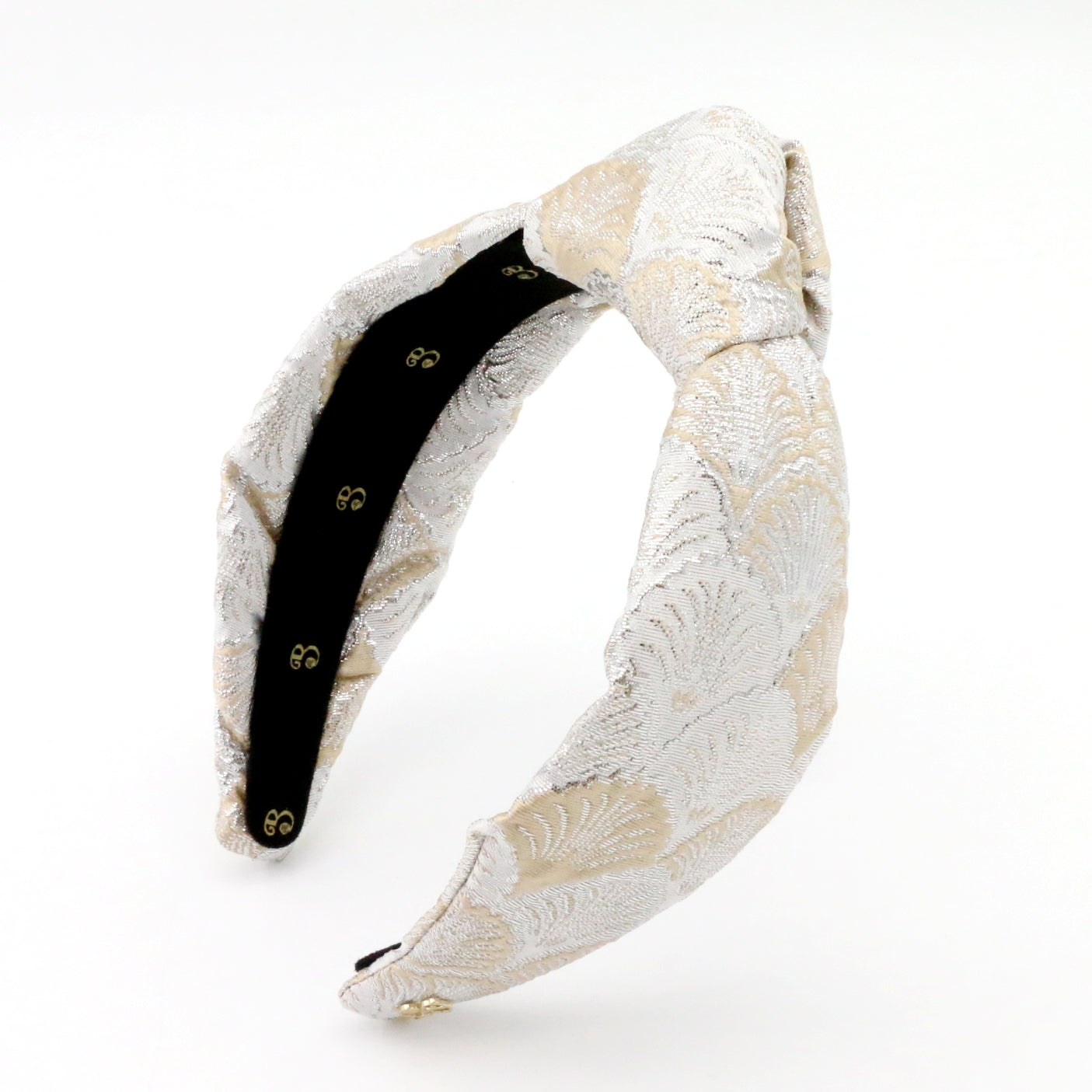 The Royal Lustrous Metallic Shell Brocade Topknot