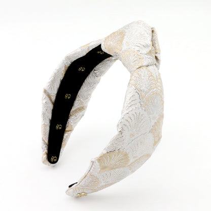 The Royal Lustrous Metallic Shell Brocade Topknot