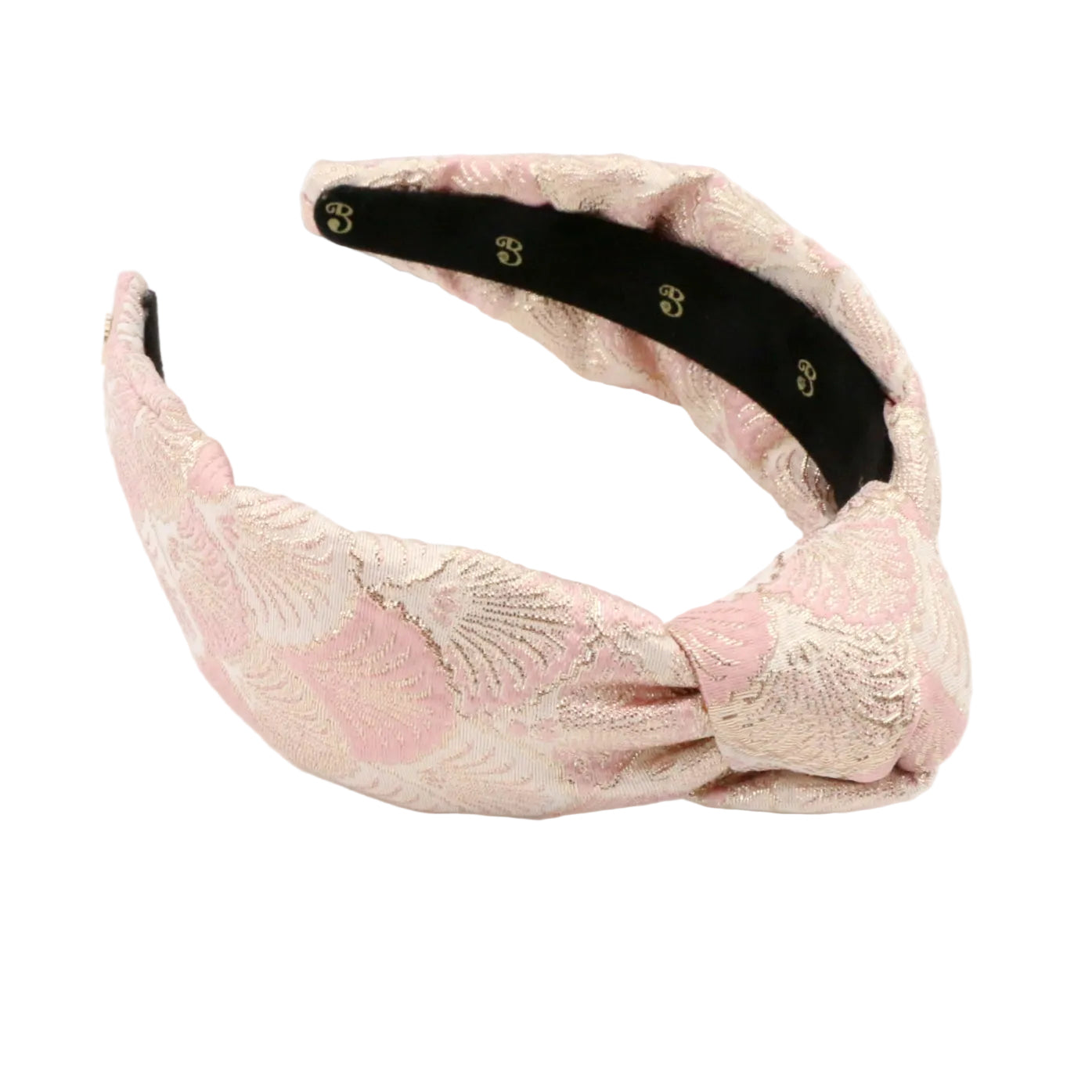 The Royal Pink Shell Brocade Topknot
