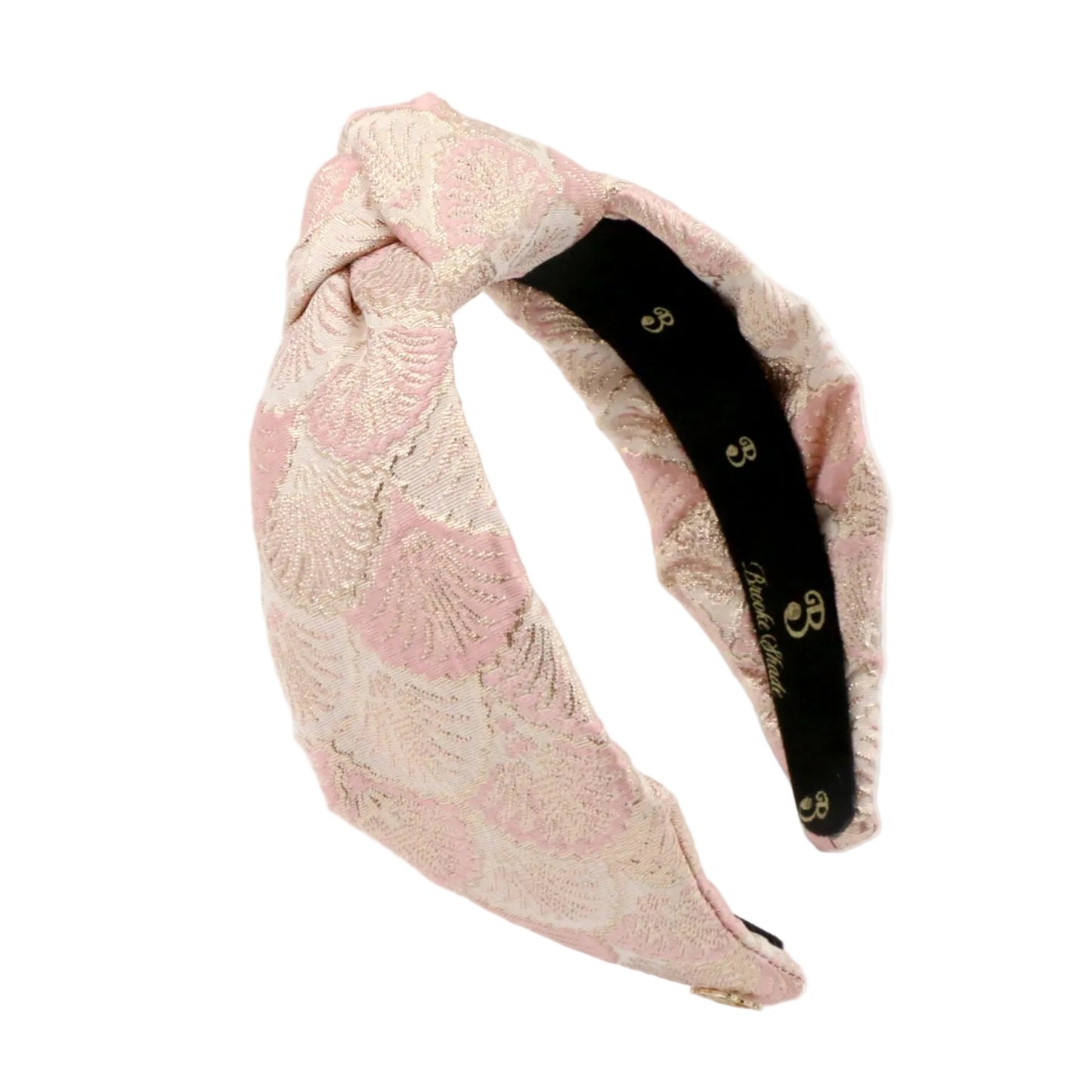 The Royal Pink Shell Brocade Topknot