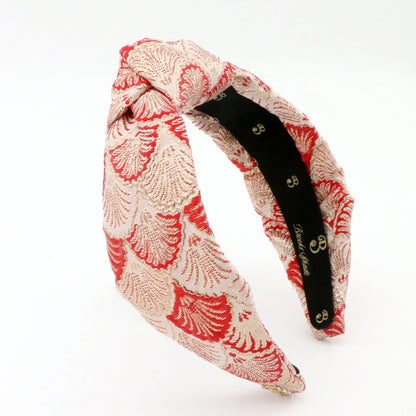 The Royal Red Shell Brocade Topknot