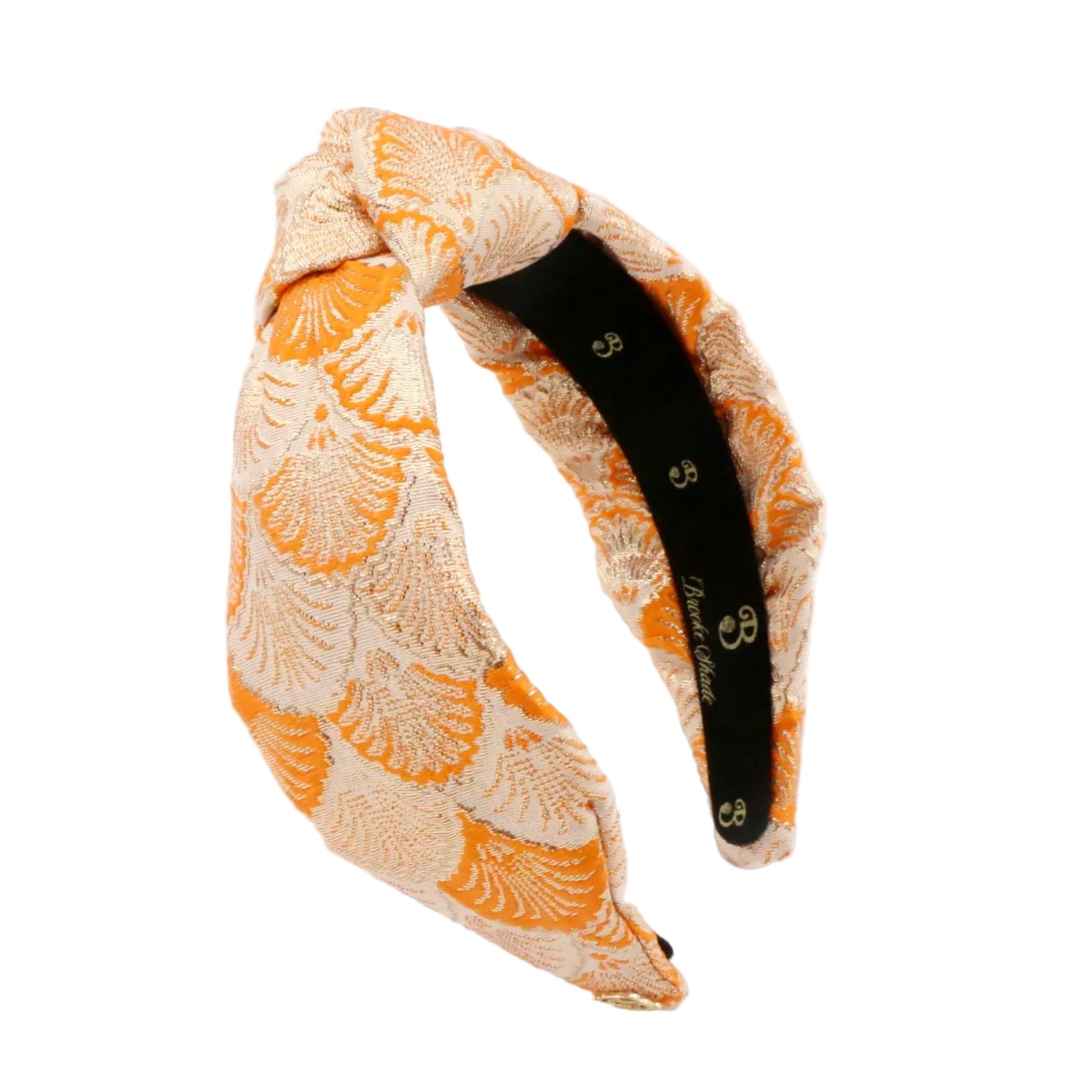 Orange Seashell Brocade Headband