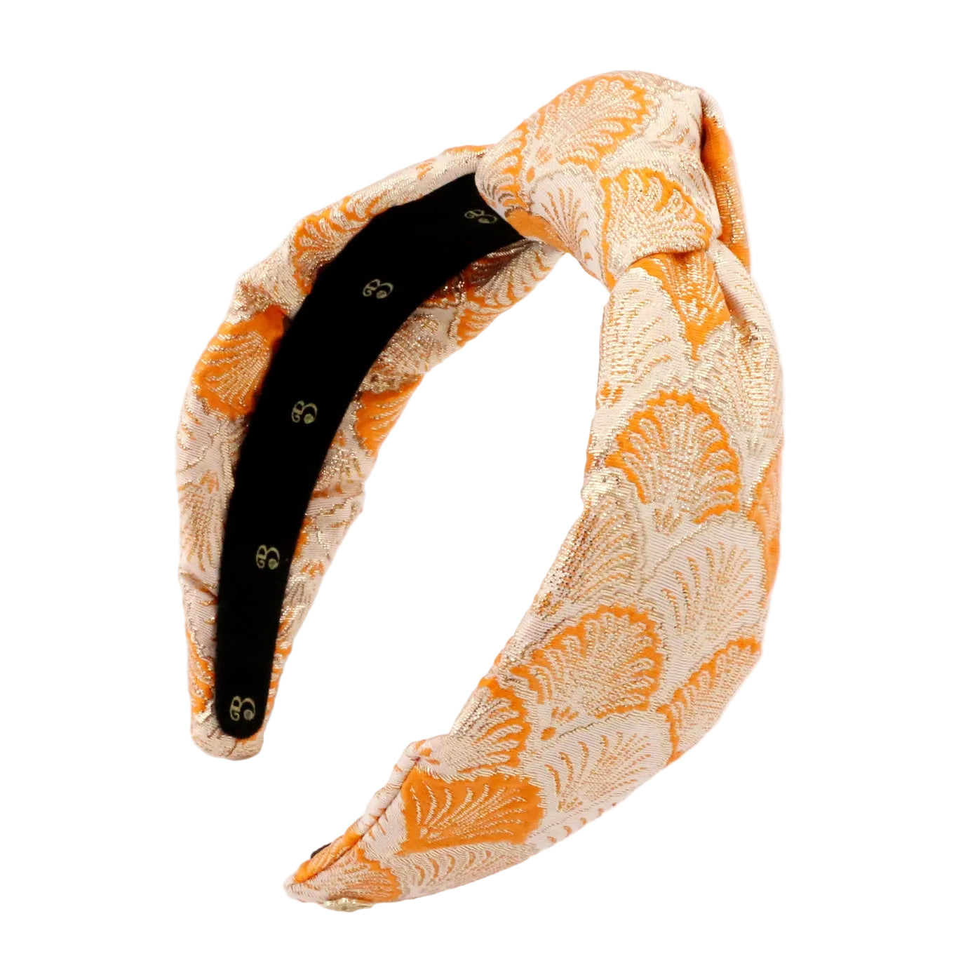 Orange Seashell Brocade Headband