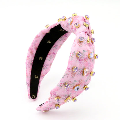 The Floral Fancy Glam Topknot Headband