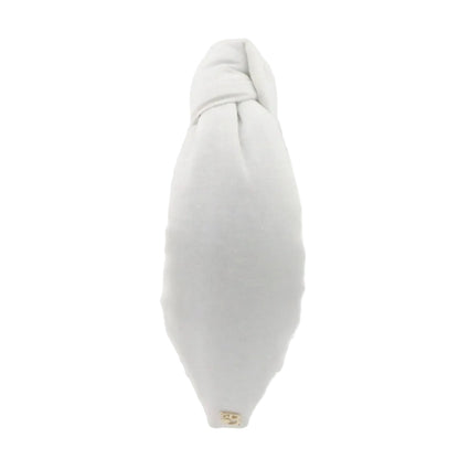 White Linen Topknot Headbands