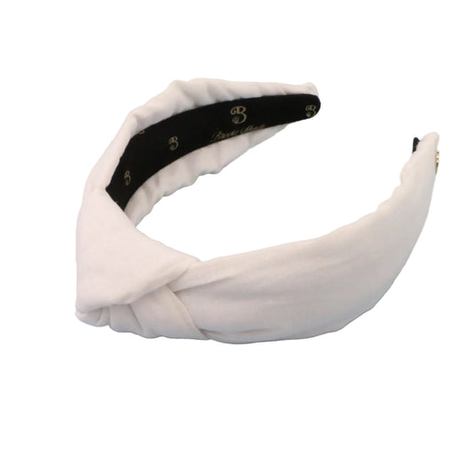 White Linen Topknot Headbands