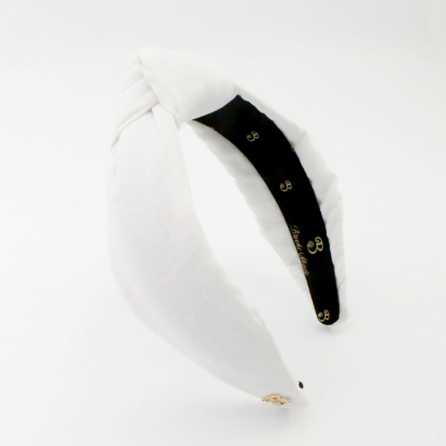 White Linen Topknot Headbands