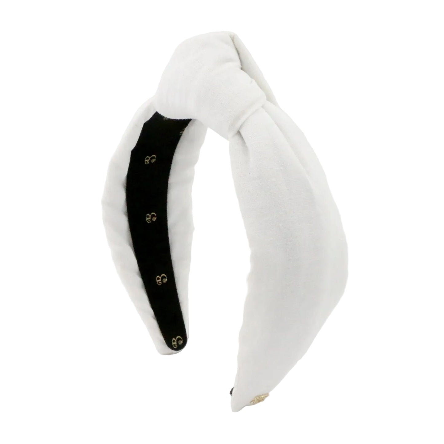 White Linen Topknot Headbands