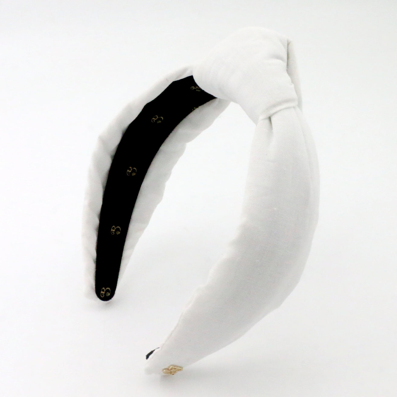 White Linen Topknot Headbands