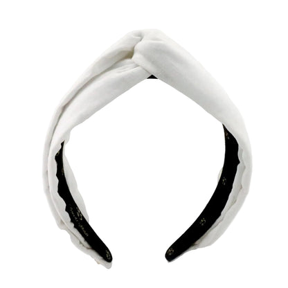 White Linen Twist-knot Headband