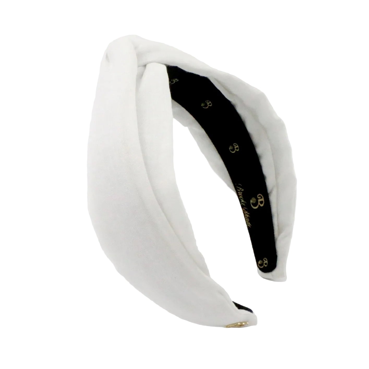 White Linen Twist-knot Headband