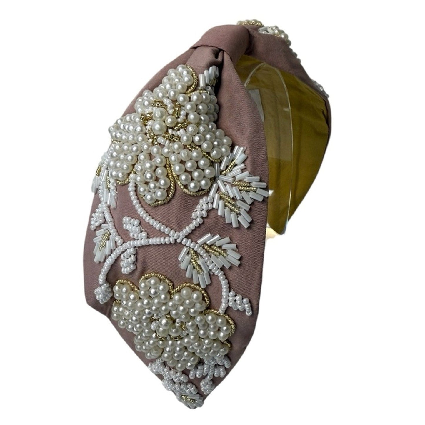 The Elegant Pearl Floral Beaded Headband